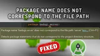 Package name does not correspond to the file path || Android Studio problem Solved