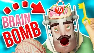 THE NEIGHBOR HAS A BOMB in HIS BRAIN!!?! (Surgeon Simulator Hello Neighbor VR)