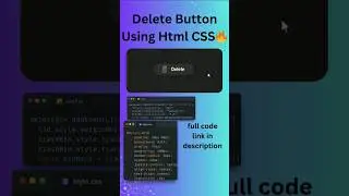 Delete button using html CSS🔥 