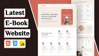 Responsive E-Book Website Using HTML CSS JavaScript