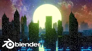 Blender 2.9 - How to create a Sci-Fi City Animation Loop Tutorial (EASY)