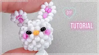 Амигуруми Зайчик ( Кролик ) из бисера Amigurumi rabbit BUNNY beaded