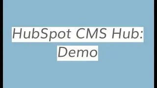 [CLIP] HubSpot CMS Hub Demo