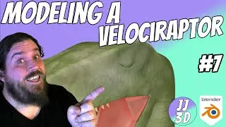 Modeling A Velociraptor in Blender Part 7 : Eye Blink Control using shape key drivers