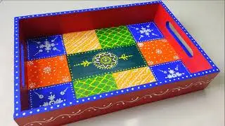 Beautiful Wooden Tray Decoration | DIY Tray Painting | Hand painted Tray..