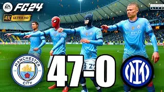 FIFA 24 | RONALDO, SPIDER MAN, MESSI, ALL STARS | MANCHESTER CITY 47-0 Inter