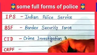 police department related full forms/most important police full forms in one class/