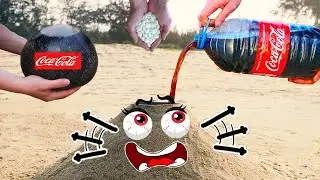 Volcano Eruption! Coca Cola vs Mentos and Baking Soda in Underground