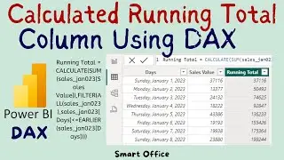 Calculate Running Total in Power BI using DAX function