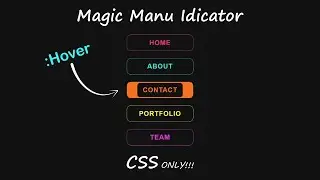 Magic Menu Indicator Html & CSS | CSS Animation