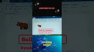 Bull 🐂 symbol in Ms word #computerinformationlibrary #stockmarket #shortcutkeys #trading #msword