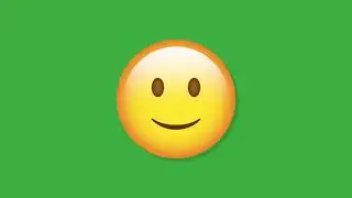 Green Screen Animated Slightly Smiling Face imoji icon   Free Chroma key Effects