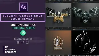 Elegant Glossy Edge Logo Reveal in AE  | NoPlugins