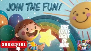 This Little Light Of Mine | Fun Kids Song with Dancing & Smiles | Pebble Pop Kids