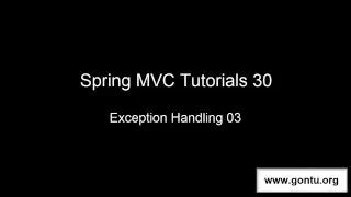 Spring MVC Tutorials 30 - Exception Handling 03