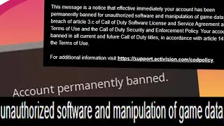 I GOT BANNED !!!!!    ON CALL OF DUTY !!! WTF