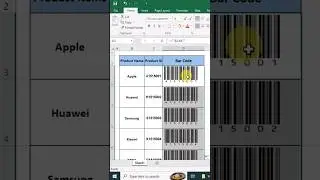 How To Create A Barcode To Excel Sheet. 