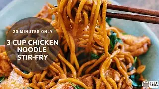 3 Cup Chicken Noodle Stir-Fry (20 Minutes ONLY!)