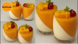 Mango Panna Cotta│Panna Cotta │Mango Panna Cotta Recipe│How To Make Panna Cotta