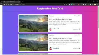 Responsive Post Card with Tailwind CSS