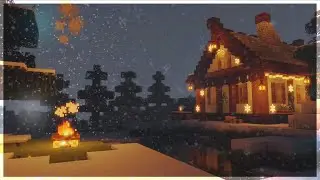 ❄️ Minecraft Winter Cabin w/ C418 Music | 8 Hours