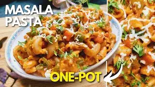 Masala Pasta | Cheesy Masala Macaroni | One-Pot Pasta Recipe