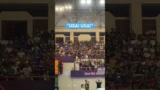 Filipino crowd chants “USA! USA! as Philippines went up against Cambodia. #SEAGames32 #Cambodia2023