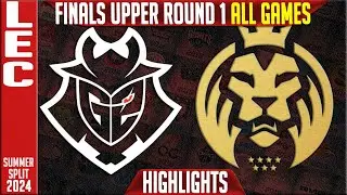 G2 vs MDK Highlights ALL GAMES | LEC Season Finals 2024 Upper Round 1 | G2 Esports vs MAD Lions KOI