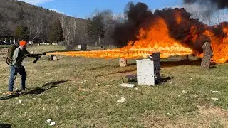 WW2 Flamethrower vs Mannequin for science!