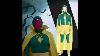 Adult WandaVision Superhero Vision Cosplay Costume-Takerlama