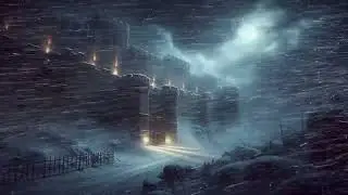 Snowstorm at Darkstone Castle - Deep Sleep with Blizzard and Wind Sounds for Sleeping