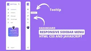 Responsive Side Navigation Bar in HTML CSS and JavaScript | Dashboard Sidebar Menu