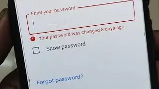 Your Password Was Changed 3 Days Ago