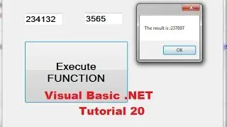 Visual Basic .NET Tutorial 20 - Understanding Function Procedures in VB.NET