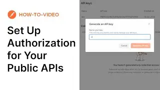 Set Up Authorization for Your Public Apis