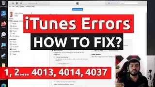 iTunes ERRORS [1,2….4000,4013] HOW TO FIX?