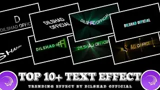 Top 10 Text Effect • Alight Motion Lyrics Text Animation • Free XML And Preset Free Download