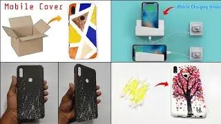 4 Awesome Phone Cover making at home | How to make mobile phone cover