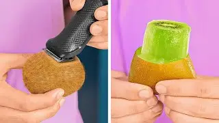 УМНЫЕ СПОСОБЫ РЕЗАТЬ И ЧИСТИТЬ ФРУКТЫ 🥝 КУХОННЫЕ ХИТРОСТИ