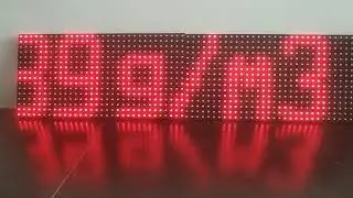 Air quality index display using P10 LED module.