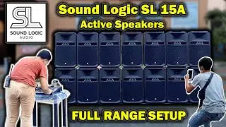 Sound Logic 15A Active Speakers Full Range Setup