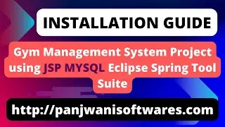 Installation Guide | Gym Management System using JSP MYSQL Spring Tool Suite Eclipse