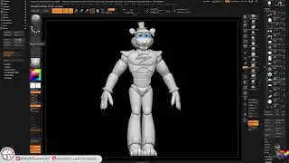 Creating Freddy Fazbear in zbrush part 5