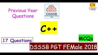 C++ MCQs DSSSB 2018 FEMALE category