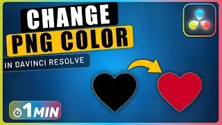 How to Change PNG Image COLOR in Davinci Resolve using Fusion