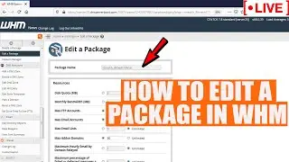 [🔴LIVE] How to Edit Packages in WHM?