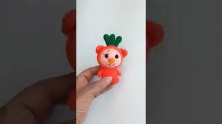 🥕Funny pig in a crochet carrot / Забавный поросенок в костюме крючком🥕 #крючком #amigurumi #crochet