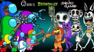 어몽어스 VS Zoonomaly & Poppy Playtime in Squid Game | AMONG US ANIMATION