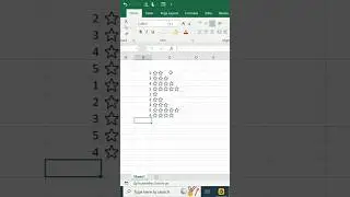 Create Star ⭐ rates in excel #exceltips #exceltricks