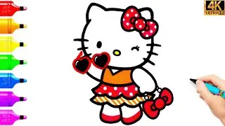 DRAWING HELLO KITTY ❄️ HOW TO DRAW A CUTE HELLO KITTY EASILY | DRAWING | EASY DRAWINGS